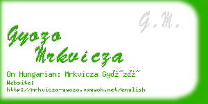 gyozo mrkvicza business card